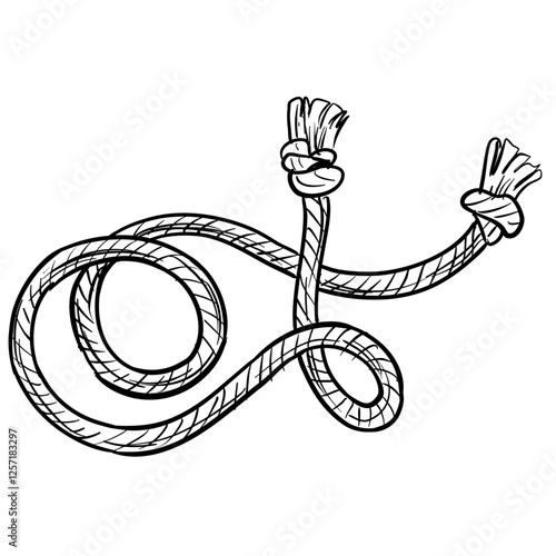 ropes and lasso handdrawn illustration