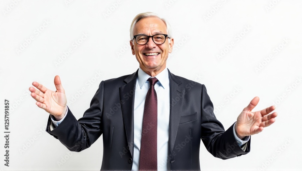 Senior businessman gesturing Senior businessman gesturing