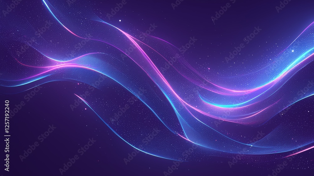 Naklejka premium Abstract cosmic light waves background. Featuring cosmic light waves and bright colors. Emphasizing depth and radiance. Ideal for space and artistic themes.