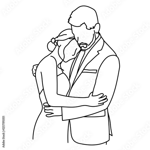 Couple qui s'enlace