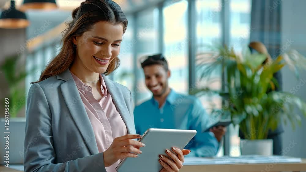The Professional Woman with Tablet The Professional Woman with Tablet