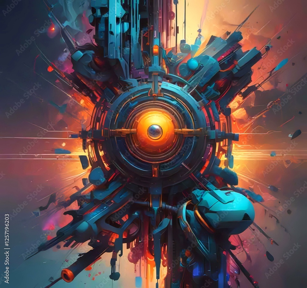 Illustration of abstract technology background. Illustration of abstract technology background.