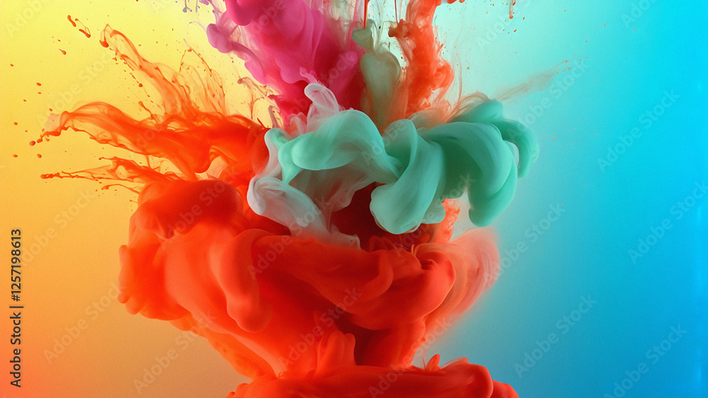 Obraz premium Paint, paint, vortex, flying, splashing, pattern, background