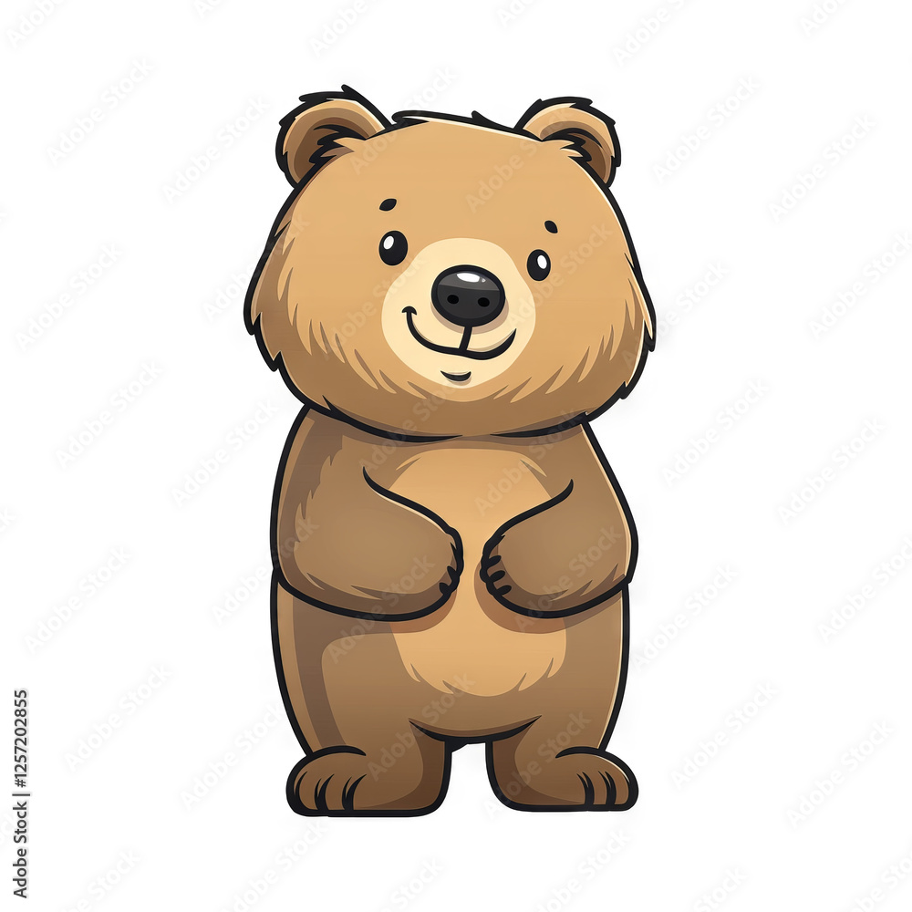 Adorable Cartoon Bear Illustration Adorable Cartoon Bear Illustration