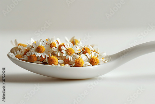 Isolated Chamomile Tea Packet on White Background with Detailed Texture Illustration and Perfect for Digital Use as PNG File photo