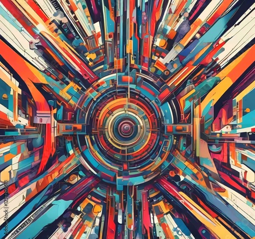 Illustration of abstract technology background.