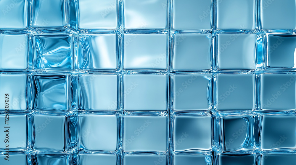Abstract blue background with squares - ai generative