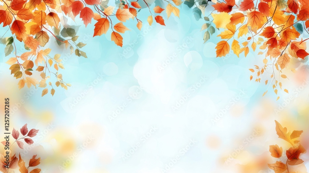Autumn Leaves Background with Soft Colors Autumn Leaves Background with Soft Colors