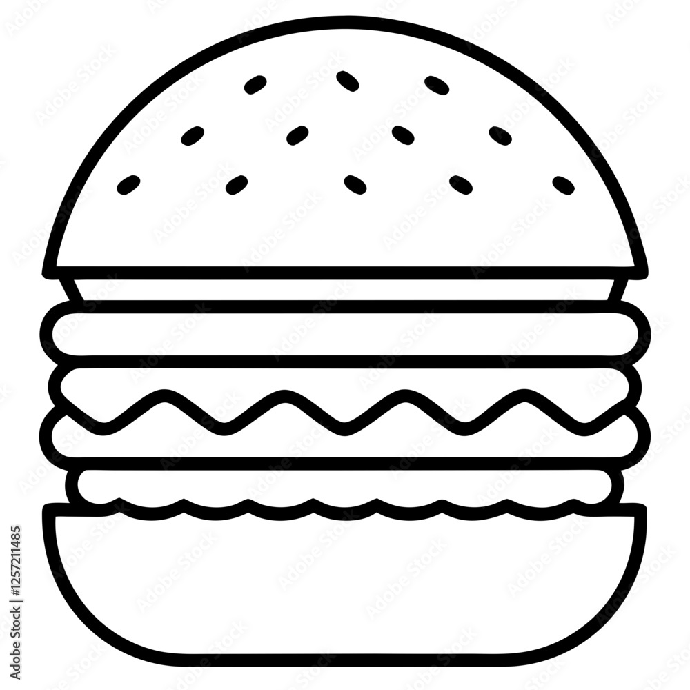 Burger Icon Vector Illustration Design for Food, Fast Food, and Restaurant Branding Burger Icon Vector Illustration Design for Food, Fast Food, and Restaurant Branding