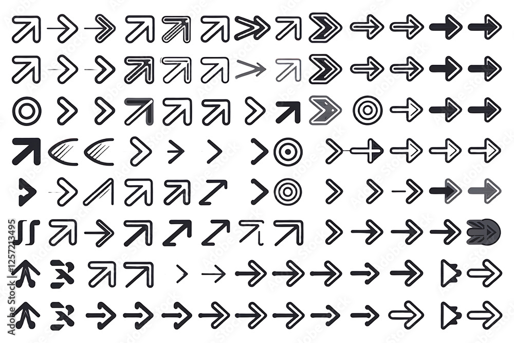 Diverse Arrow Set PNG – Straight, Curved, Dashed, Looped & Zigzag Arrows for UI & Infographics Diverse Arrow Set PNG – Straight, Curved, Dashed, Looped & Zigzag Arrows for UI & Infographics