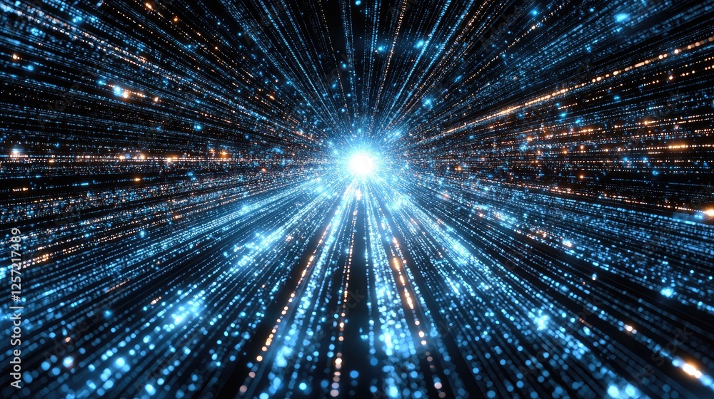 Abstract digital light burst, futuristic space, energy flow, expanding universe, tech background Abstract digital light burst, futuristic space, energy flow, expanding universe, tech background