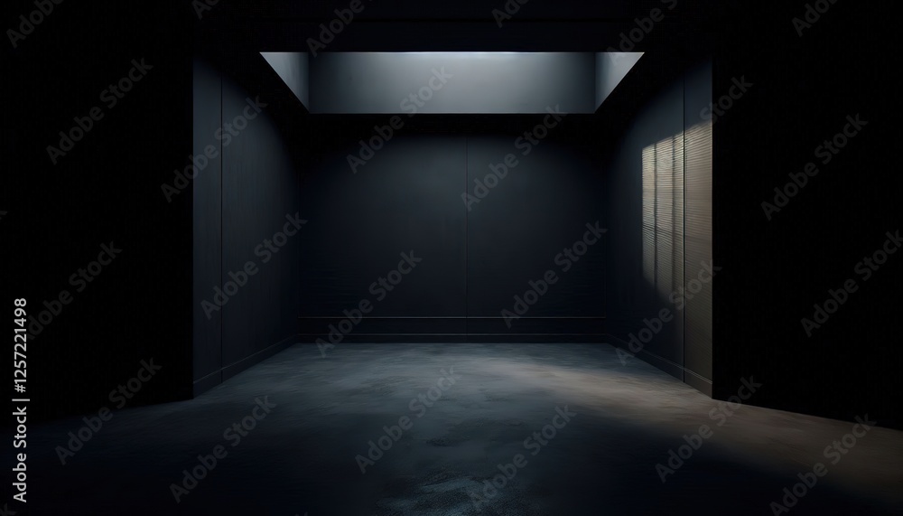 Fototapeta premium Light in the dark room structure space abstract architecture minimalist concept