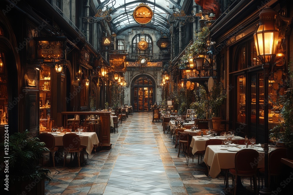 Charming dining experience in historic restaurant arcade paris gastronomy cozy architectural beauty Charming dining experience in historic restaurant arcade paris gastronomy cozy architectural beauty