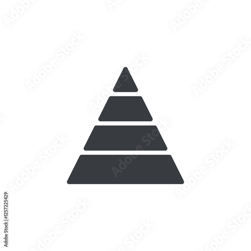 Diagram pyramid vector icon