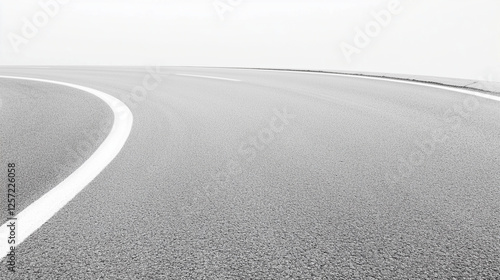 Curving Road in Fog: A mono...