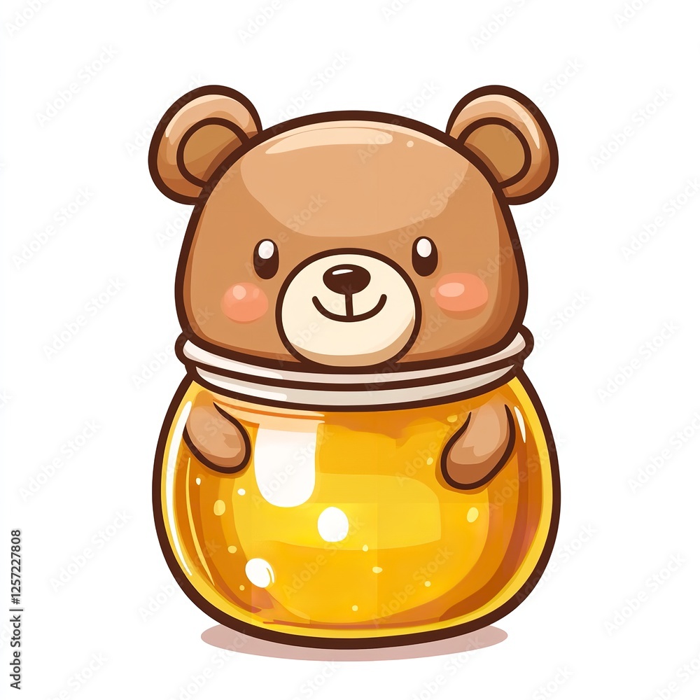 Adorable Brown Bear Honey Jar Cartoon Illustration Cute Honey Pot Sweet Honeycomb Design Kawaii Character Graphic Honey Bear Sweet Treat Digital Art Adorable Brown Bear Honey Jar Cartoon Illustration Cute Honey Pot Sweet Honeycomb Design Kawaii Character Graphic Honey Bear Sweet Treat Digital Art