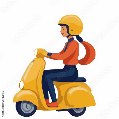 Girl on scooters