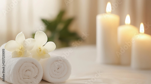 Spa Relaxation: Two white t...