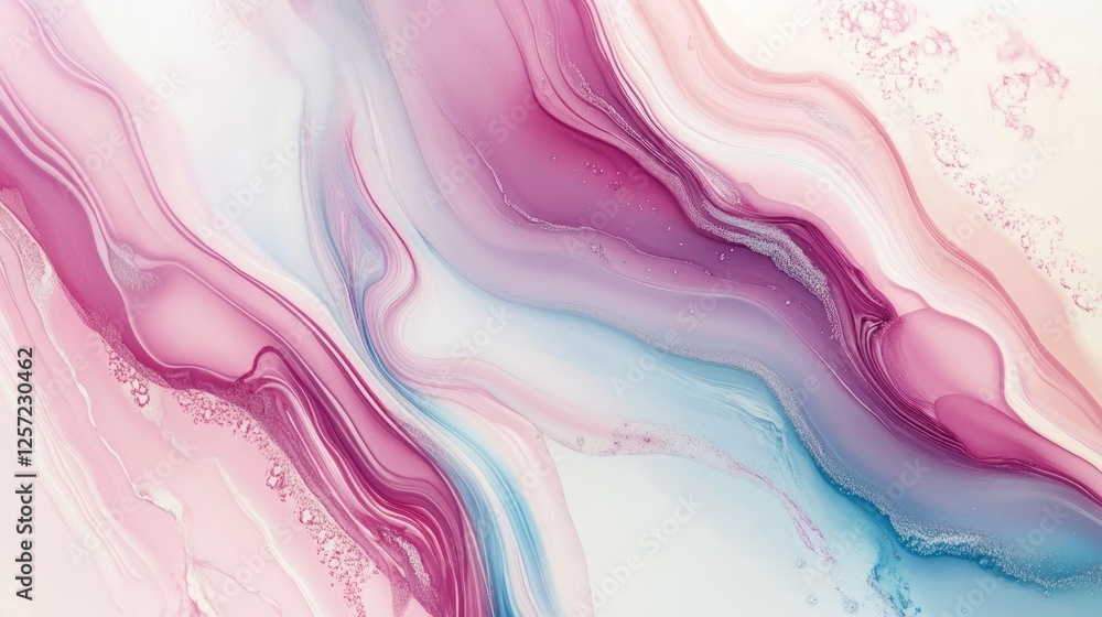Abstract flowing hues in pinks and blues creating movement Abstract flowing hues in pinks and blues creating movement