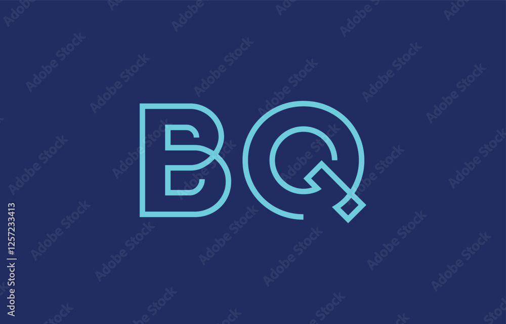 Illustration of creative typography featuring stylized letters B and Q with a minimal blue color theme, suitable for branding and graphic design inspiration. Illustration of creative typography featuring stylized letters B and Q with a minimal blue color theme, suitable for branding and graphic design inspiration.