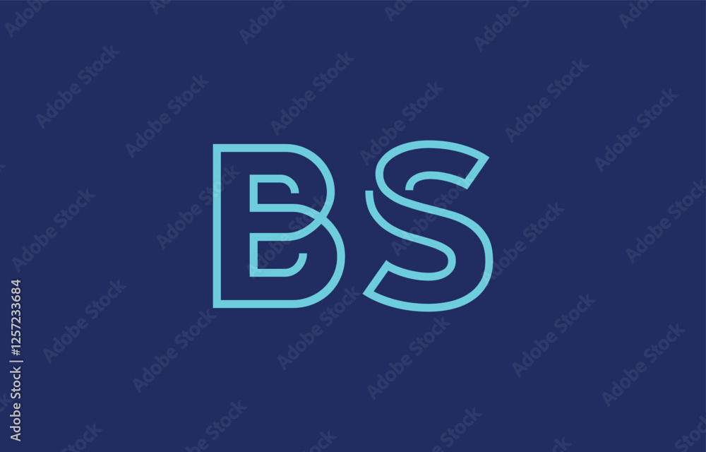 Illustration of creative typography featuring stylized letters B and S with a minimal blue color theme, suitable for branding and graphic design inspiration. Illustration of creative typography featuring stylized letters B and S with a minimal blue color theme, suitable for branding and graphic design inspiration.