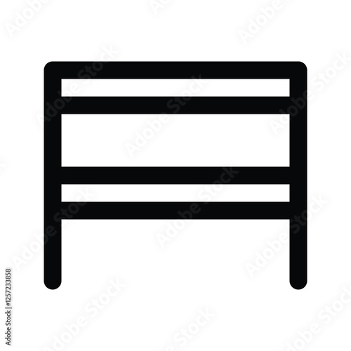 Illustration vector graphic icon of Shoe Rack. Outline Style Icon. Furniture Themed Icon. Vector illustration isolated on white background. Perfect for website or application design.