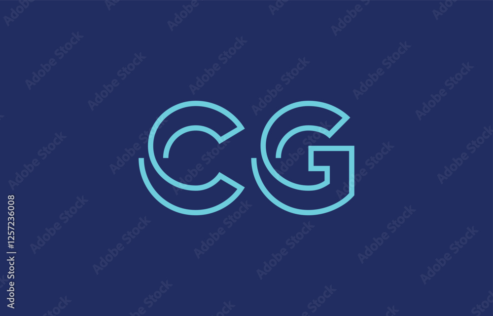 Illustration of creative typography featuring stylized letters C and G with a minimal blue color theme, suitable for branding and graphic design inspiration. Illustration of creative typography featuring stylized letters C and G with a minimal blue color theme, suitable for branding and graphic design inspiration.
