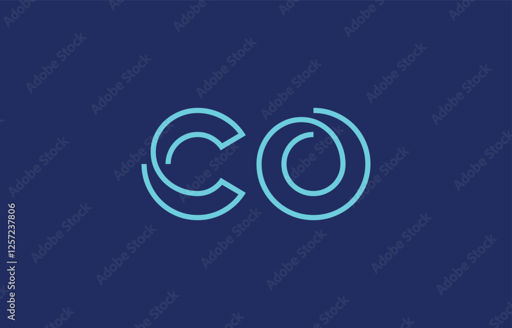 Illustration of creative typography featuring stylized letters C and O with a minimal blue color theme, suitable for branding and graphic design inspiration. Illustration of creative typography featuring stylized letters C and O with a minimal blue color theme, suitable for branding and graphic design inspiration.
