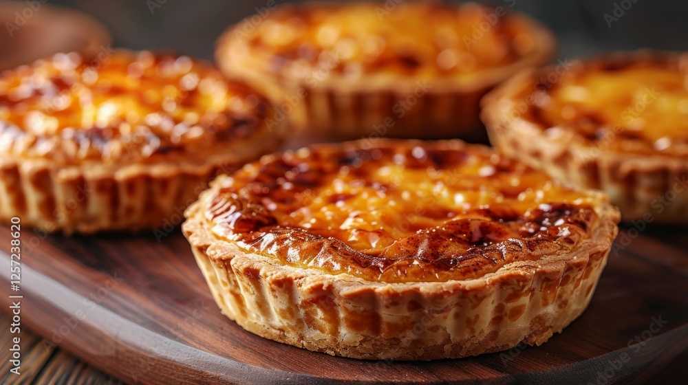 Hong Kong-style Egg Tarts, with flaky, buttery crusts and glossy, smooth custard filling. Hong Kong-style Egg Tarts, with flaky, buttery crusts and glossy, smooth custard filling.