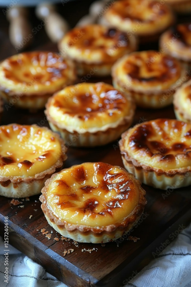 Hong Kong-style Egg Tarts, with flaky, buttery crusts and glossy, smooth custard filling. Hong Kong-style Egg Tarts, with flaky, buttery crusts and glossy, smooth custard filling.