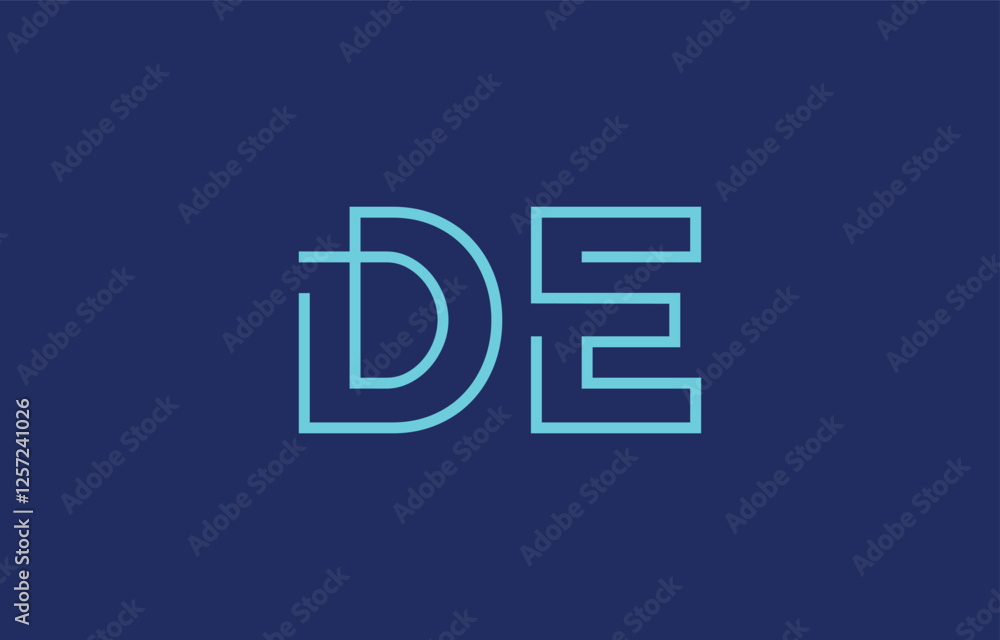 Illustration of creative typography featuring stylized letters D and E with a minimal blue color theme, suitable for branding and graphic design inspiration. Illustration of creative typography featuring stylized letters D and E with a minimal blue color theme, suitable for branding and graphic design inspiration.