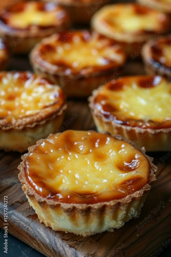 Hong Kong-style Egg Tarts, with flaky, buttery crusts and glossy, smooth custard filling. Hong Kong-style Egg Tarts, with flaky, buttery crusts and glossy, smooth custard filling.