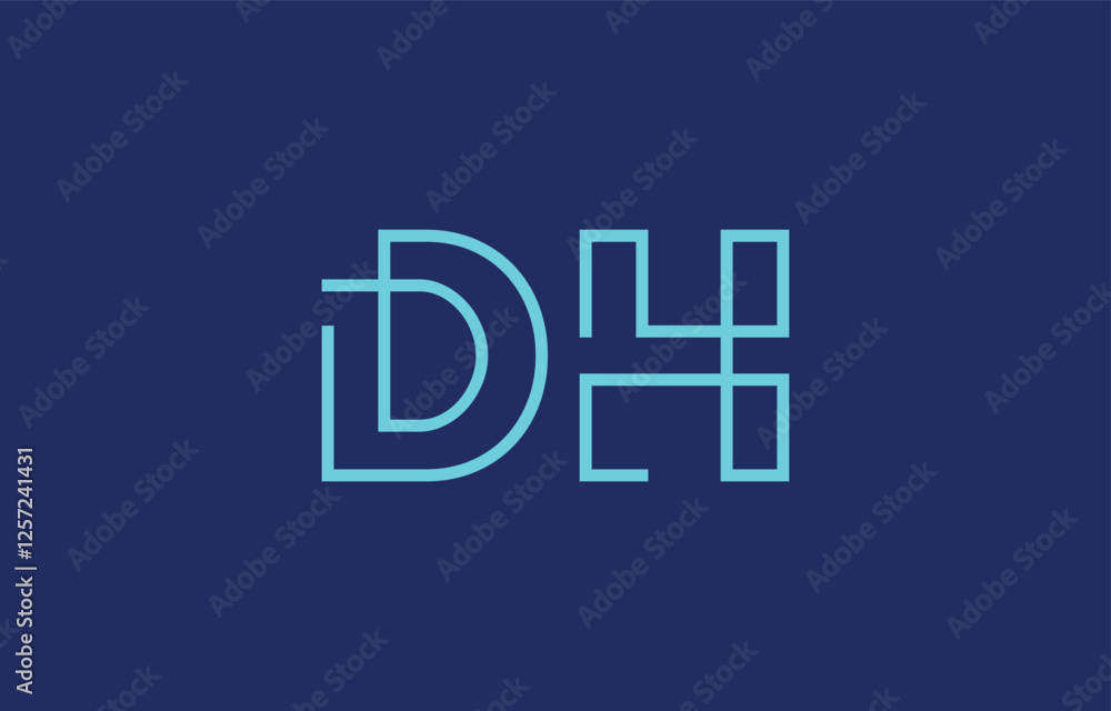 Illustration of creative typography featuring stylized letters D and H with a minimal blue color theme, suitable for branding and graphic design inspiration. Illustration of creative typography featuring stylized letters D and H with a minimal blue color theme, suitable for branding and graphic design inspiration.