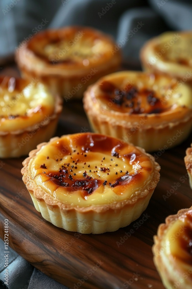 Hong Kong-style Egg Tarts, with flaky, buttery crusts and glossy, smooth custard filling. Hong Kong-style Egg Tarts, with flaky, buttery crusts and glossy, smooth custard filling.