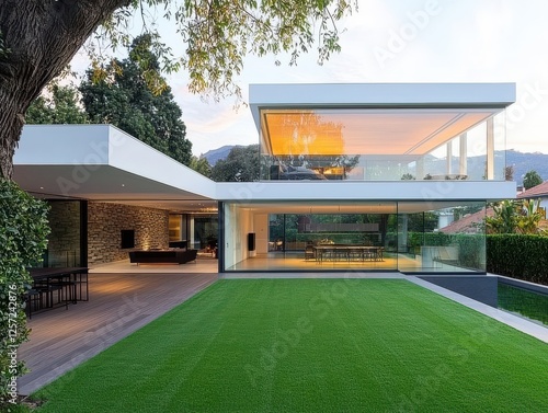 Contemporary Modern House With Glass Walls in Natural Setting