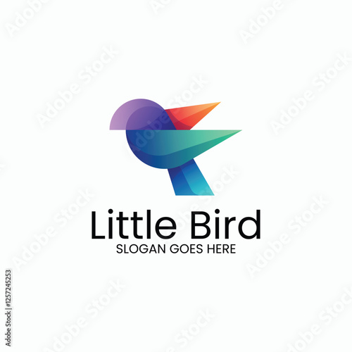 Little Bird Gradient Colorful Logo
