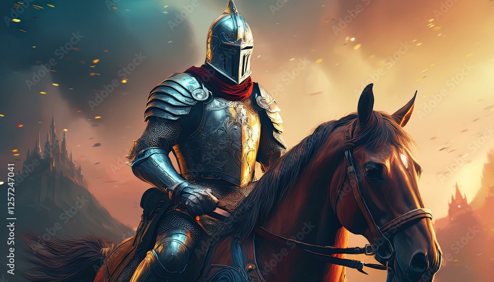 a war knight in armor riding a horse a war knight in armor riding a horse