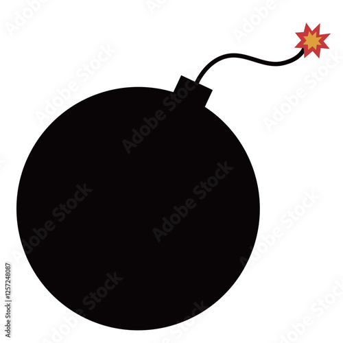 黒い丸い形の爆弾