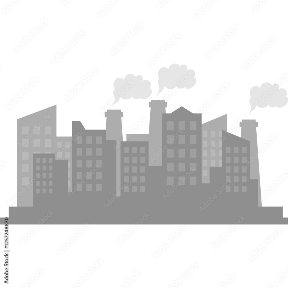 Naklejka premium Air Polution City