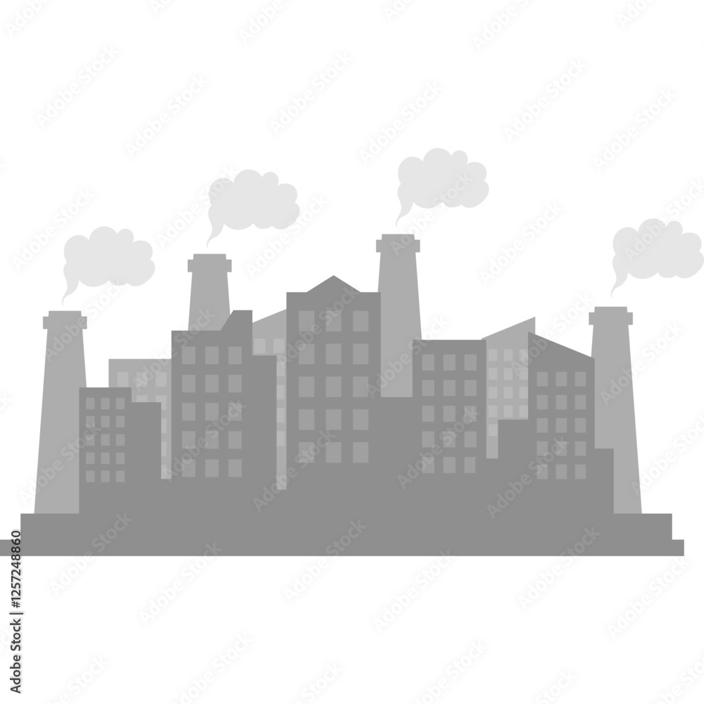 Naklejka premium Air Polution City