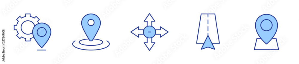 location, navigation, placeholder. Navigation Icon vector illustration. Line Duotone style. Editable stroke location, navigation, placeholder. Navigation Icon vector illustration. Line Duotone style. Editable stroke
