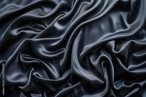 Black luxury fabric background with copy space