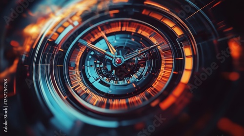 Wallpaper Mural Close-Up View of Clock Hands Shifting Forward in Modern Design Torontodigital.ca