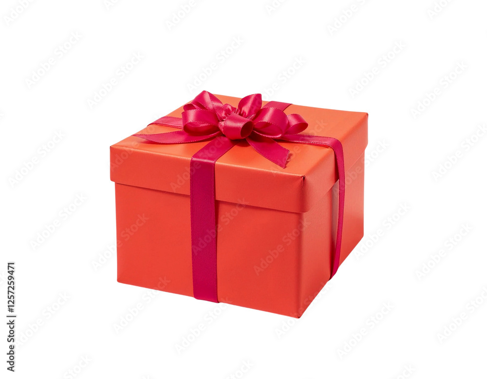 red gift box with ribbon red gift box with ribbon