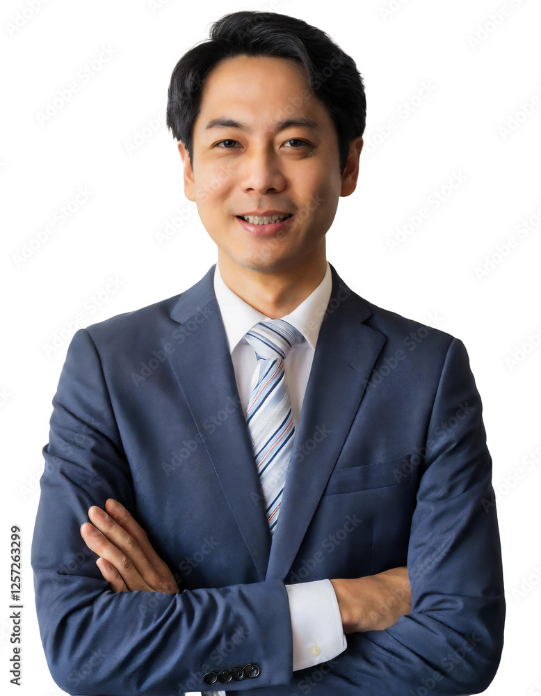 Portrait of only one Man. White Background. Portrait of only one Man. White Background.