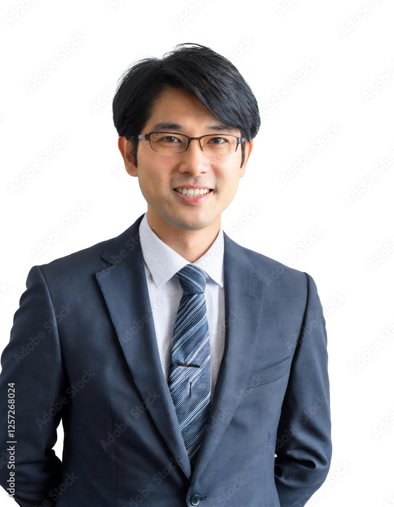 Portrait of only one Man. White Background. Portrait of only one Man. White Background.
