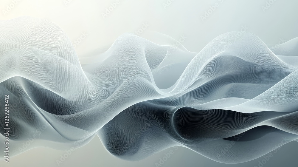 Obraz premium Abstract flowing waves create a soft and ethereal movement