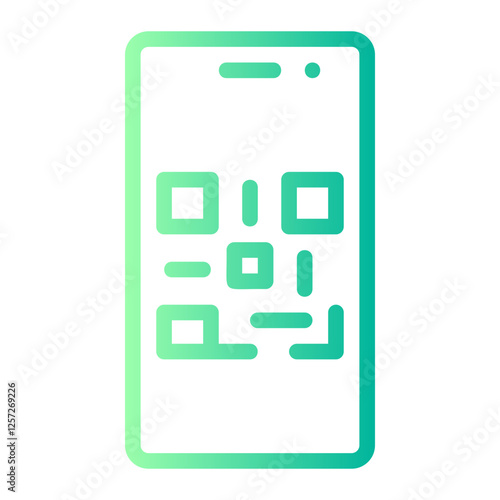 qr code gradient icon