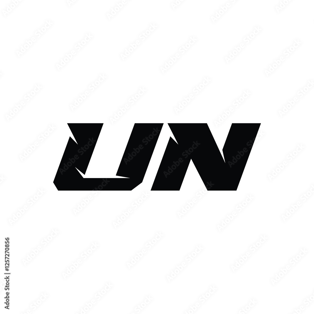 UN monogram logo design letter text name symbol monochrome logotype alphabet character simple logo UN monogram logo design letter text name symbol monochrome logotype alphabet character simple logo