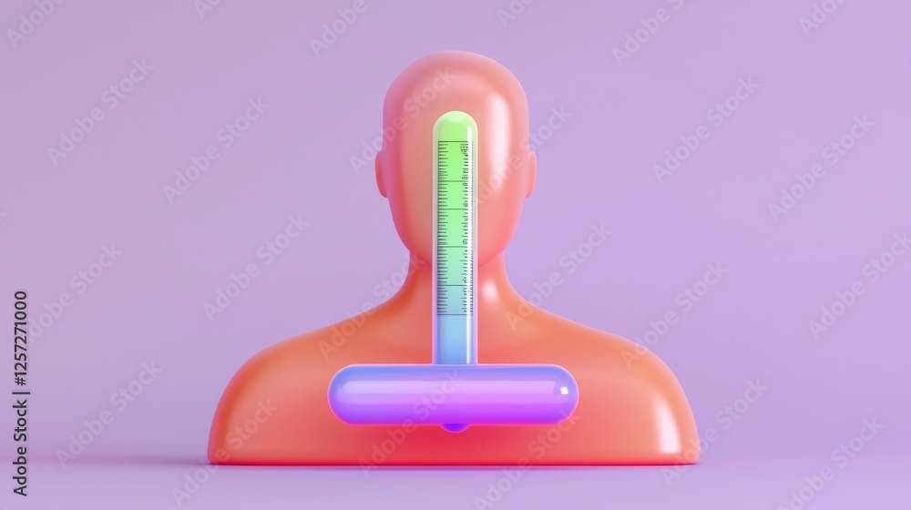 health warning symptoms alerts. A stylized figure with a thermometer and test tube, set against a pastel background, symbolizes health and science themes. health warning symptoms alerts. A stylized figure with a thermometer and test tube, set against a pastel background, symbolizes health and science themes.
